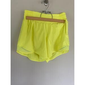 Lululemon Neon Yellow Hotty Hot Shorts Size 4